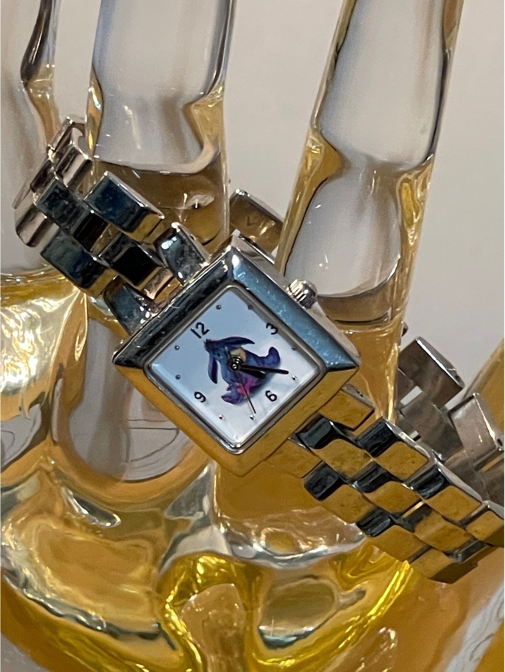 Vintage Disney Eeyore Square Bracelet Watch Japan Movt